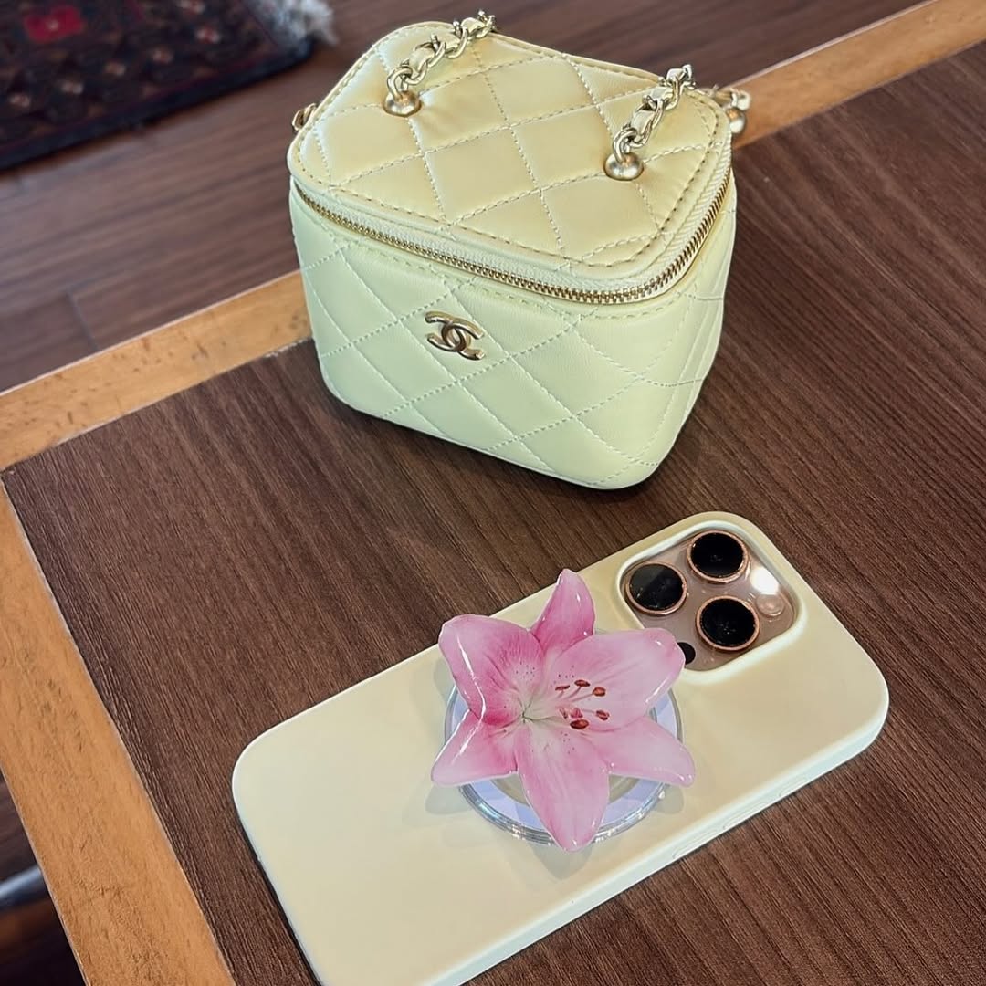 Phone case with suction grip attached.