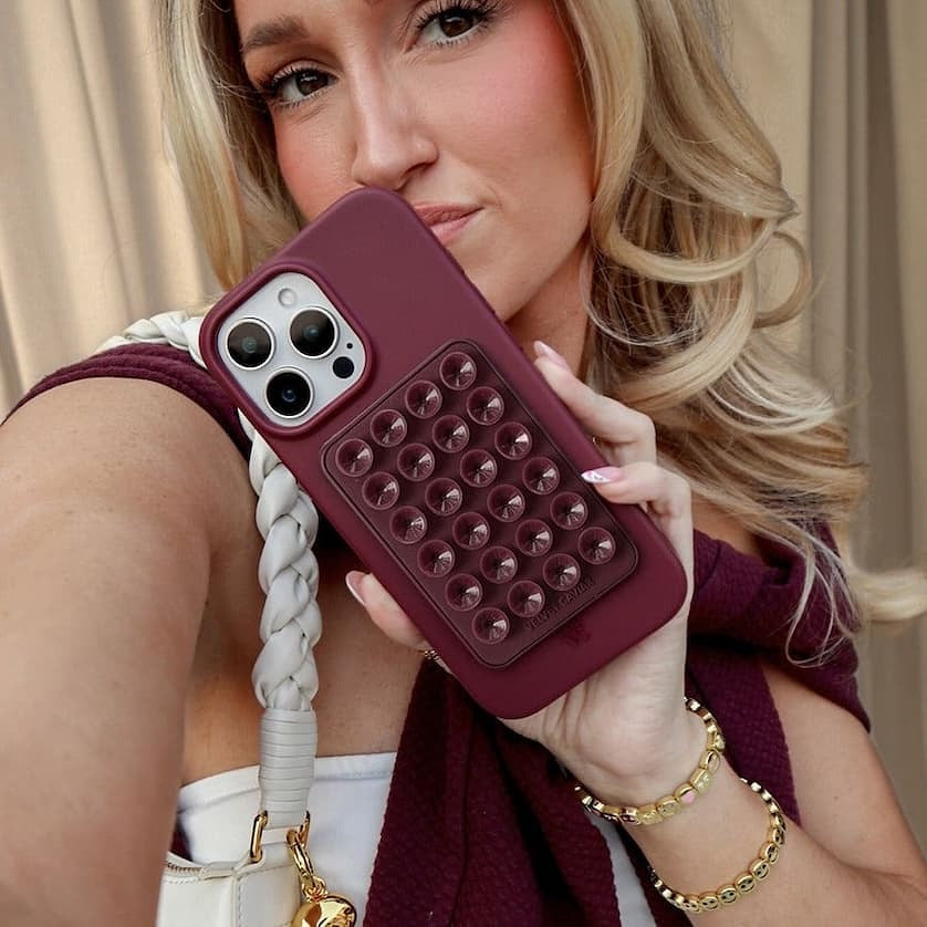 Burgundy phone sticker