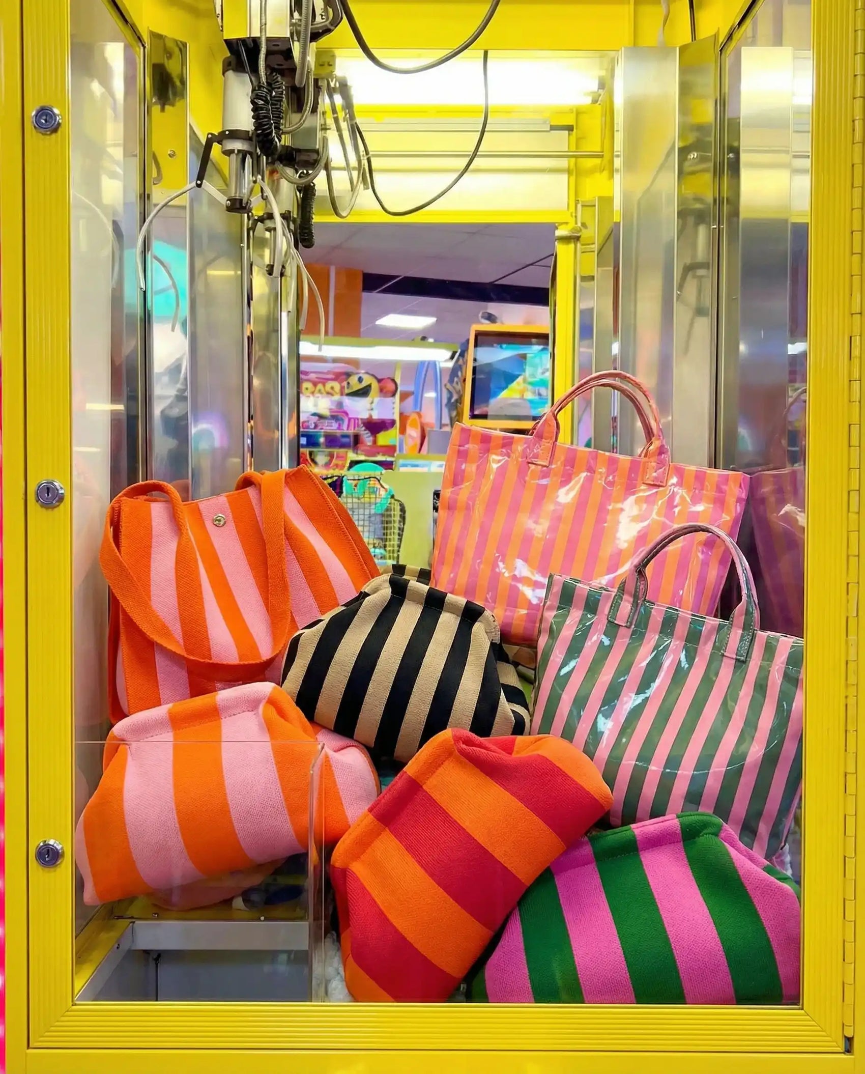 Bags in claw machine