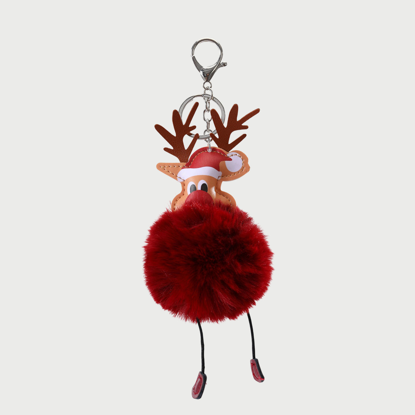 REINDEER FAUX FUR BAG CHARM
