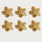 FLOWER BUTTON COVERS GOLD